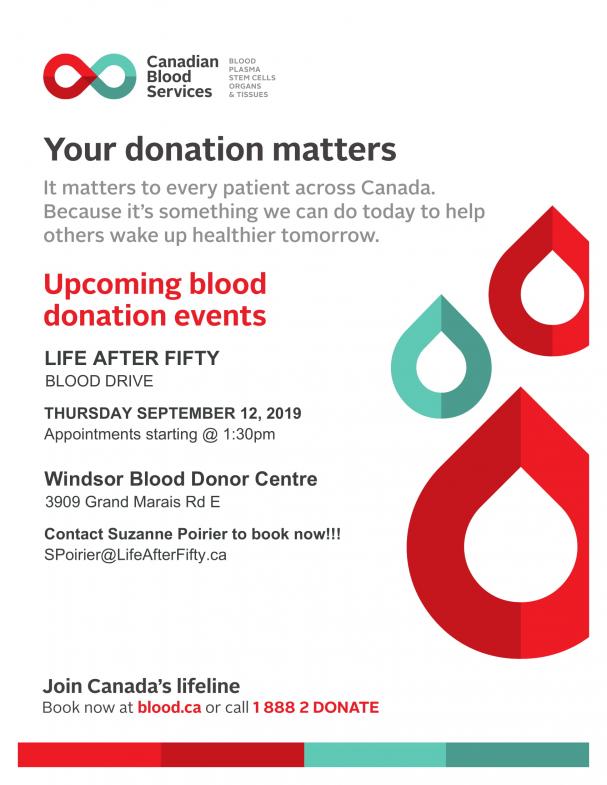 Blood Drive Sept 2019